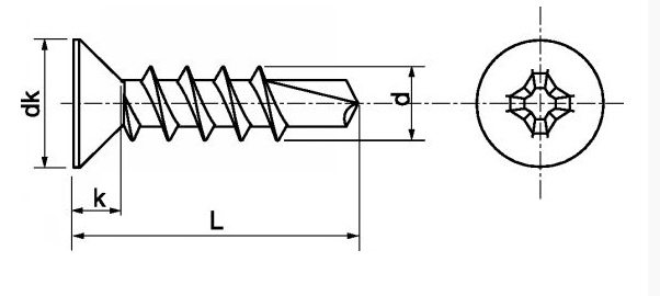 CSK Head Self Drilling Screw