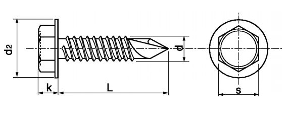 Hex Washer Head Self Drilling Screws